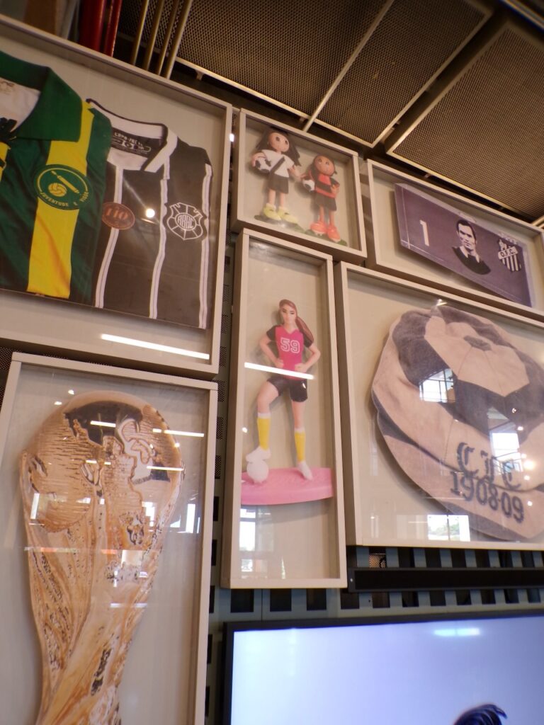 A scene in the Museu do Futebol (Soccer Museum) in São Paulo, Brasil