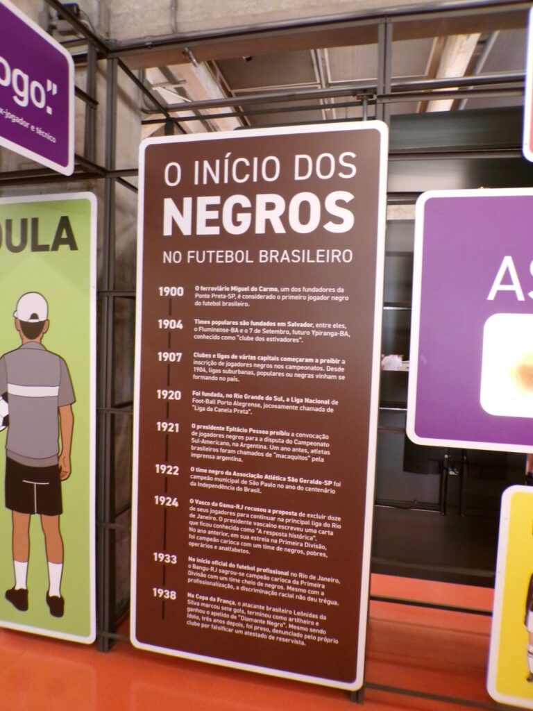 A scene in the Museu do Futebol (Soccer Museum) in São Paulo, Brasil