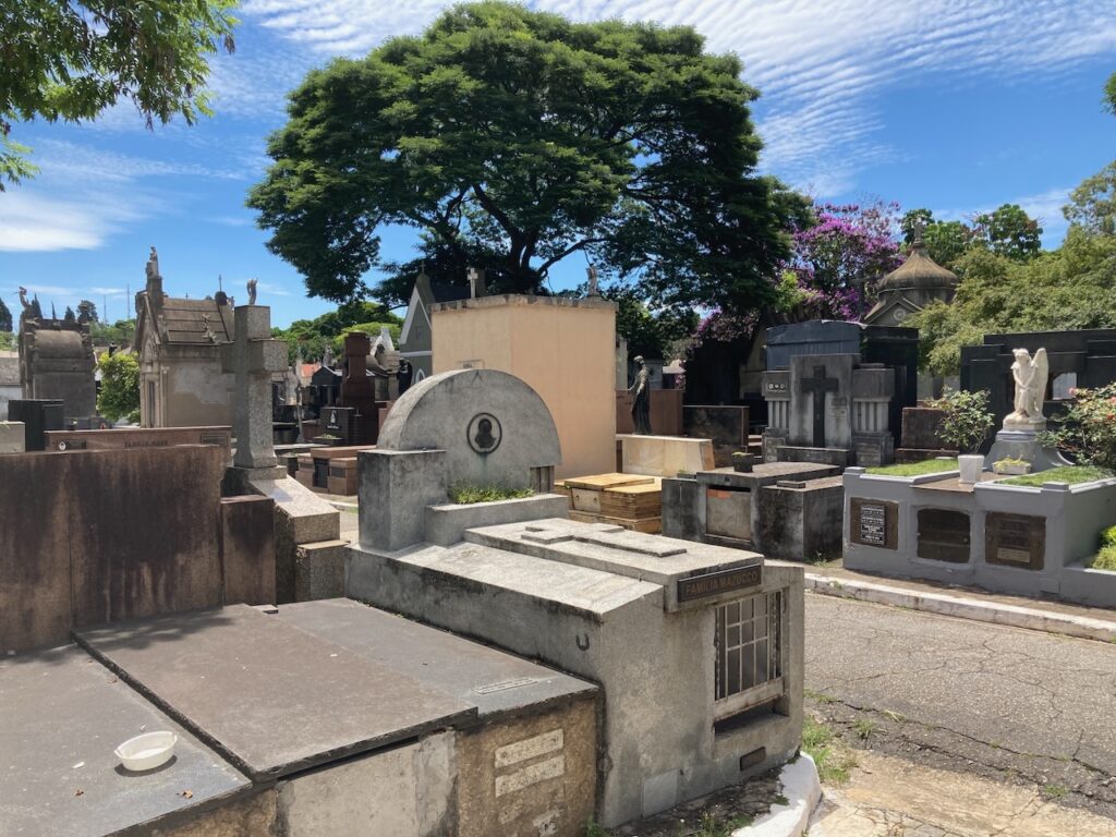 A view inside Cemitério do Araçá (Araçá Cemetery) in São Paulo, Brasil
