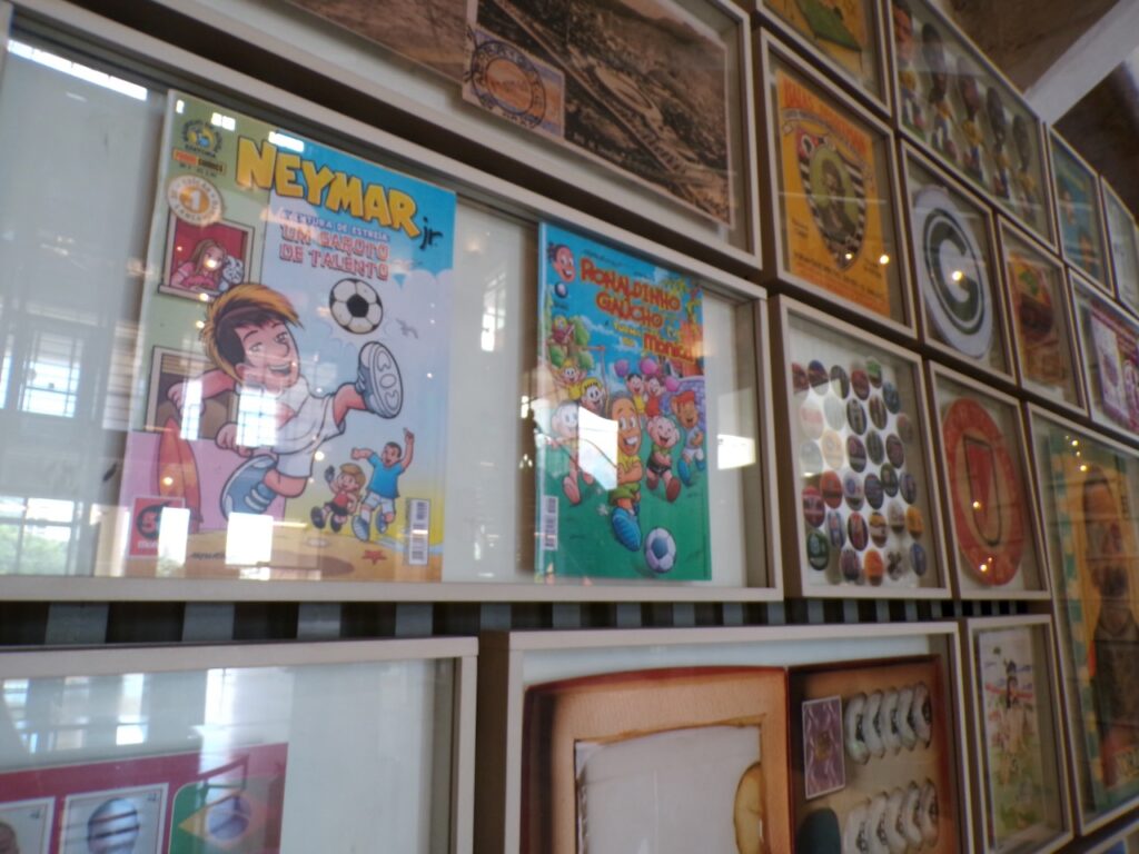 A scene in the Museu do Futebol (Soccer Museum) in São Paulo, Brasil