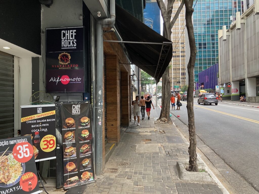 A view on Rua Augusta in Sao Paulo, Brasil