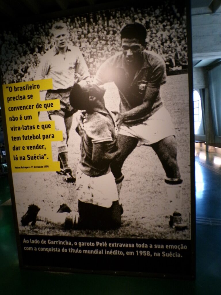 A scene in the Museu do Futebol (Soccer Museum) in São Paulo, Brasil