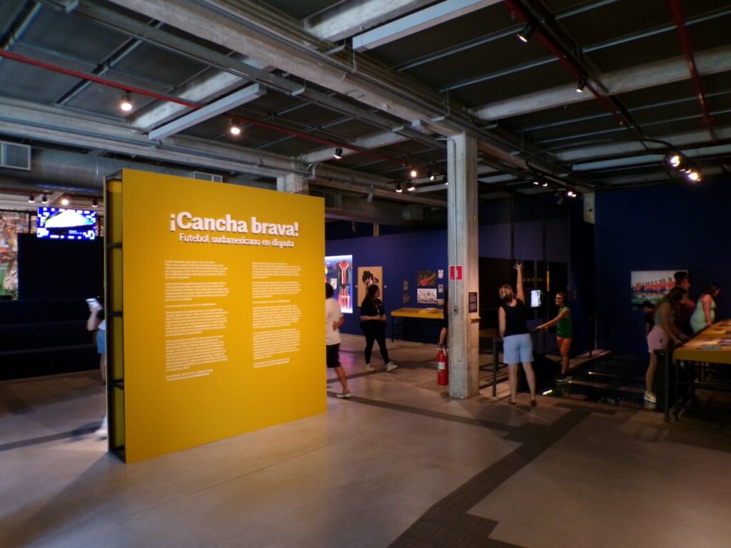 A scene in the Museu do Futebol (Soccer Museum) in São Paulo, Brasil