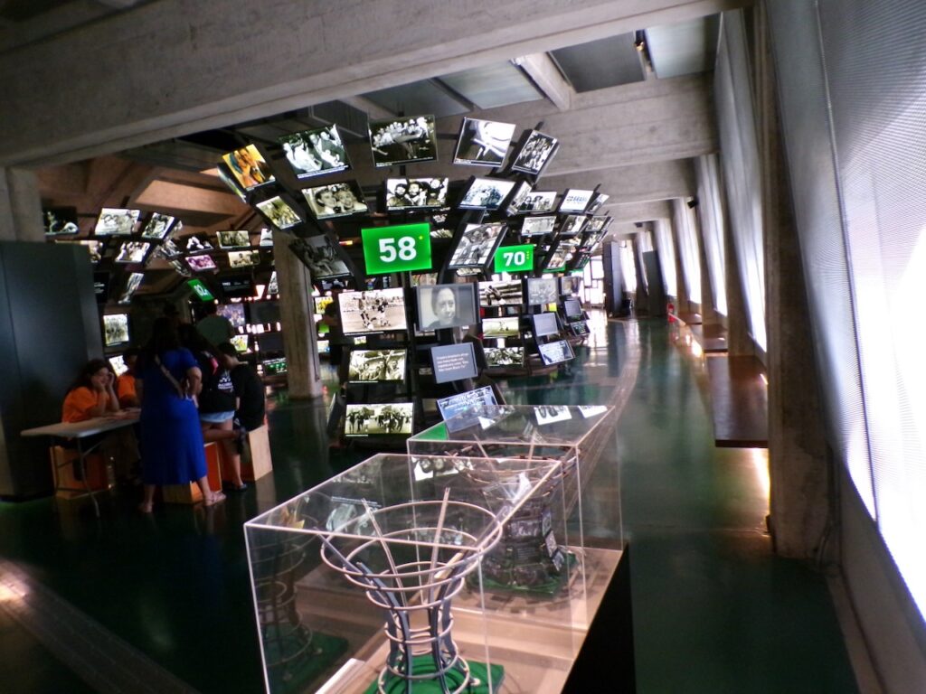 A scene in the Museu do Futebol (Soccer Museum) in São Paulo, Brasil