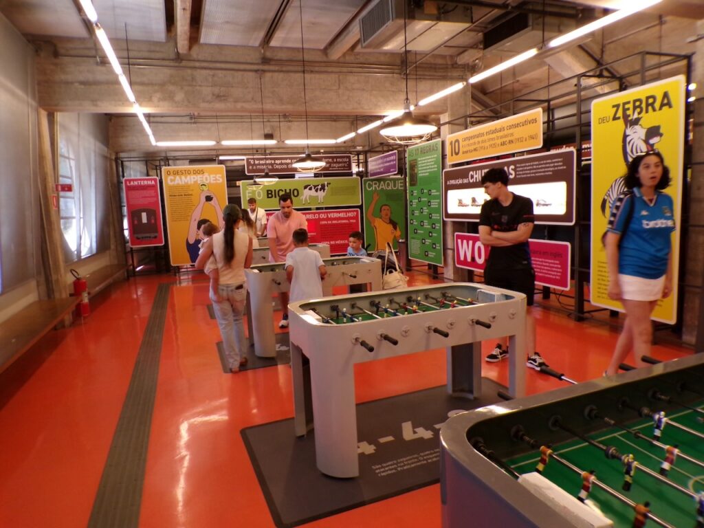 A scene in the Museu do Futebol (Soccer Museum) in São Paulo, Brasil