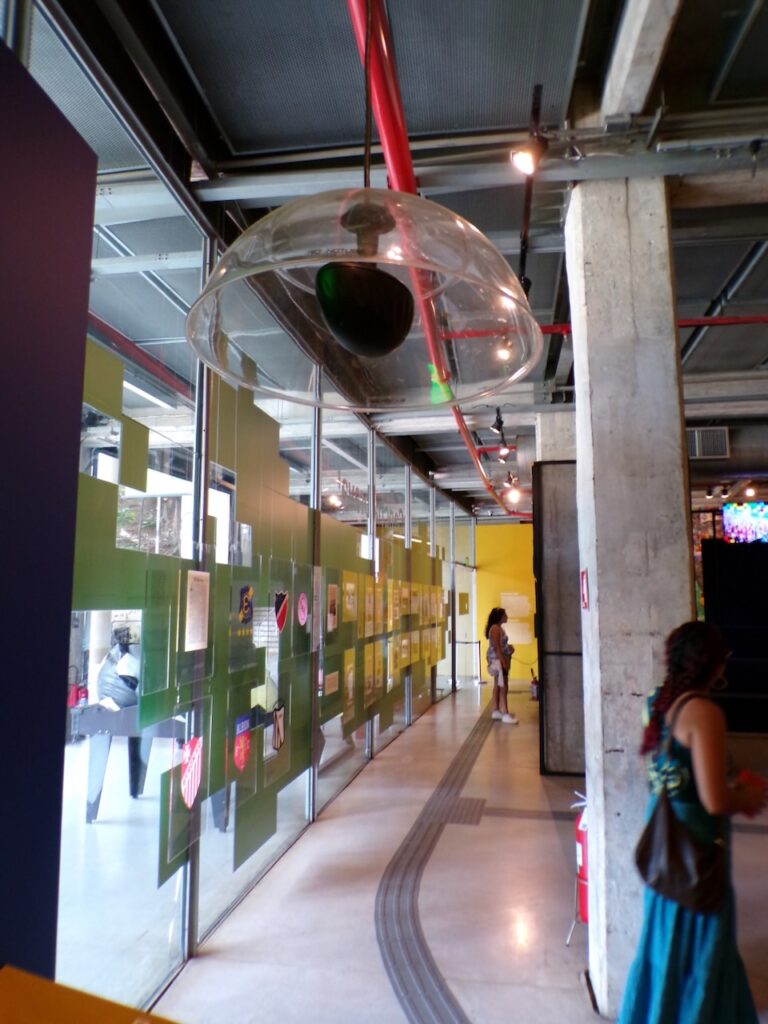 A scene in the Museu do Futebol (Soccer Museum) in São Paulo, Brasil