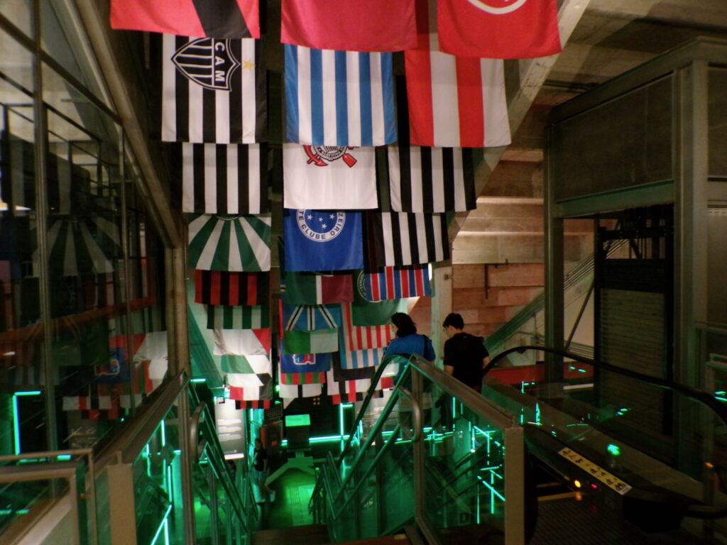 A scene in the Museu do Futebol (Soccer Museum) in São Paulo, Brasil