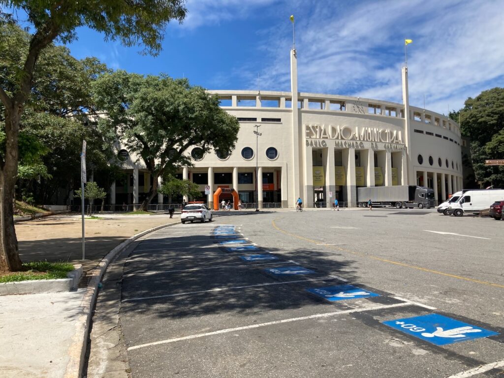 A view of the Estádio Paulo Machado de Carvalho – Pacaembu (Pacaembu soccer stadium) in São Paulo, Brasil