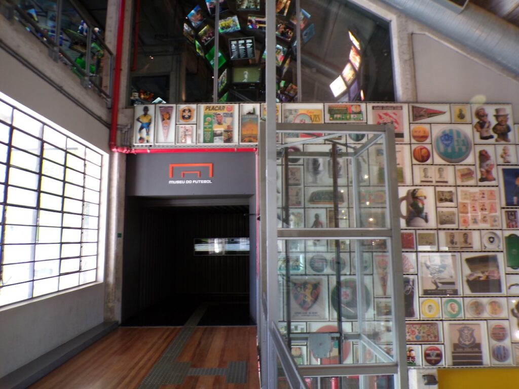 A scene in the Museu do Futebol (Soccer Museum) in São Paulo, Brasil