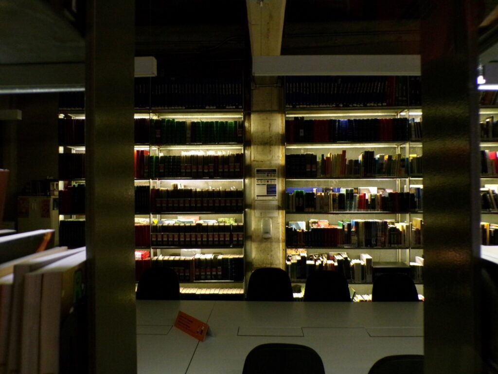 A view of the research library in the Museu do Futebol (Soccer Museum) in São Paulo, Brasil