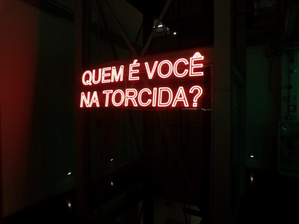 A scene in the Museu do Futebol (Soccer Museum) in São Paulo, Brasil