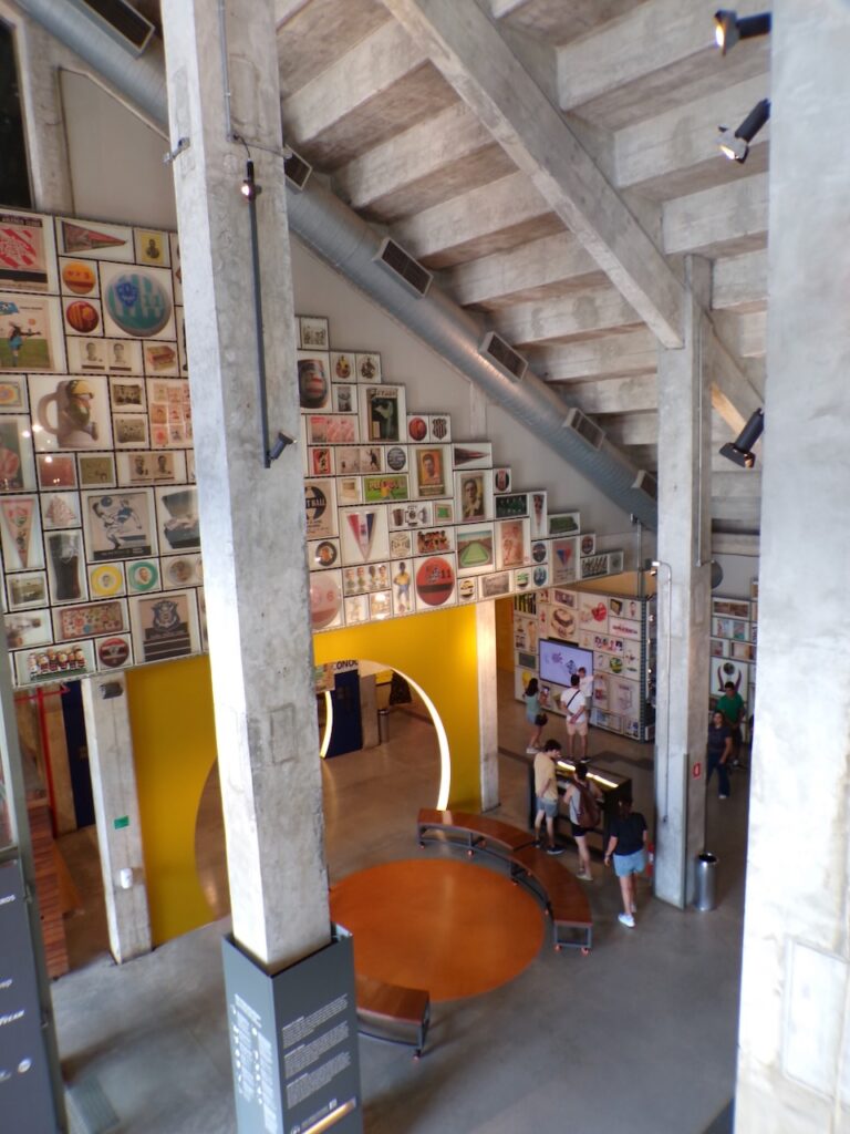 A scene in the Museu do Futebol (Soccer Museum) in São Paulo, Brasil