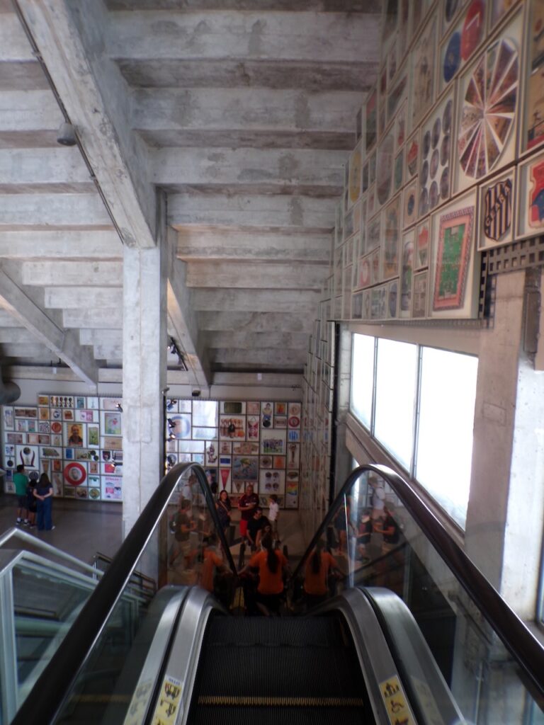 A scene in the Museu do Futebol (Soccer Museum) in São Paulo, Brasil