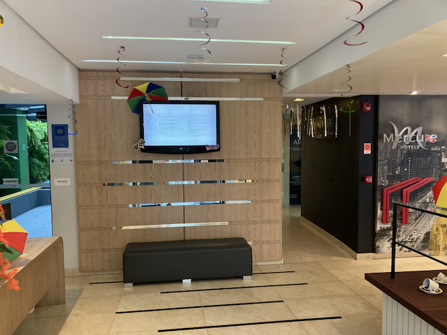 A view of the lobby at the Mercure São Paulo Pamplona Hotel on Rua Pamplona in São Paulo, Brasil