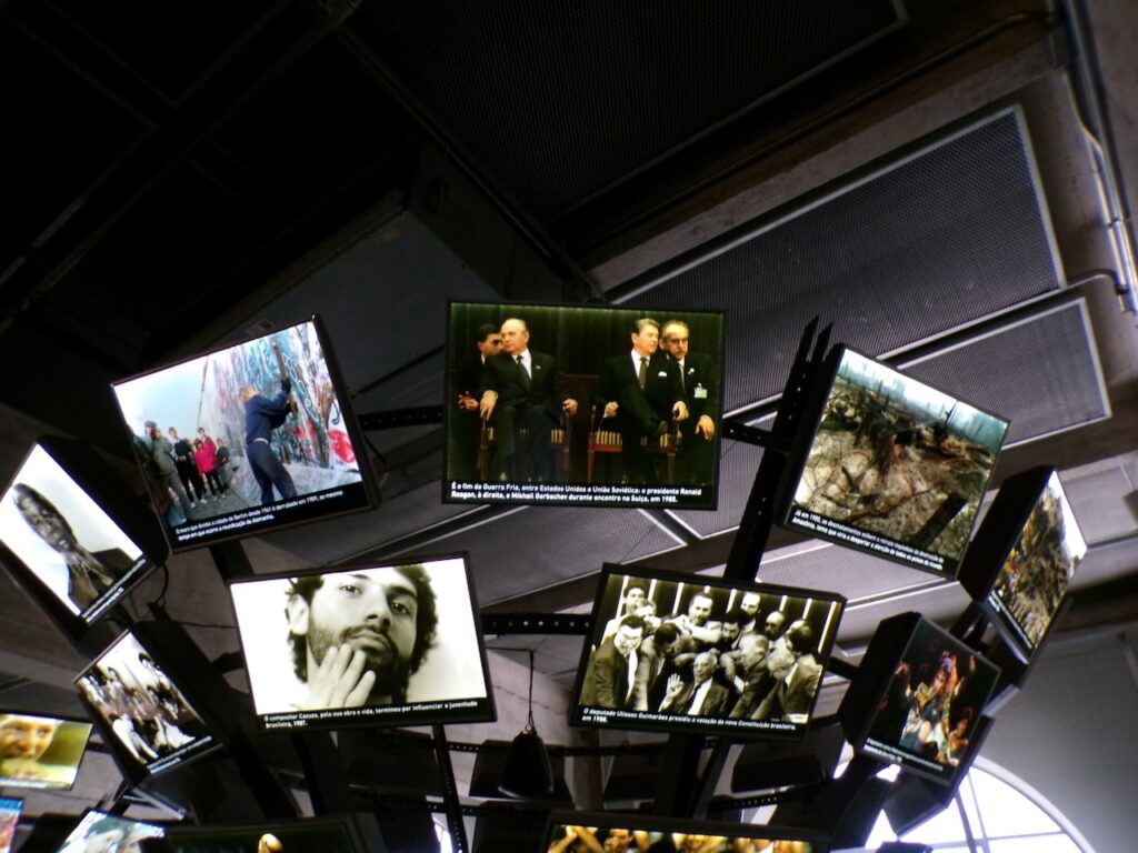 A scene in the Museu do Futebol (Soccer Museum) in São Paulo, Brasil