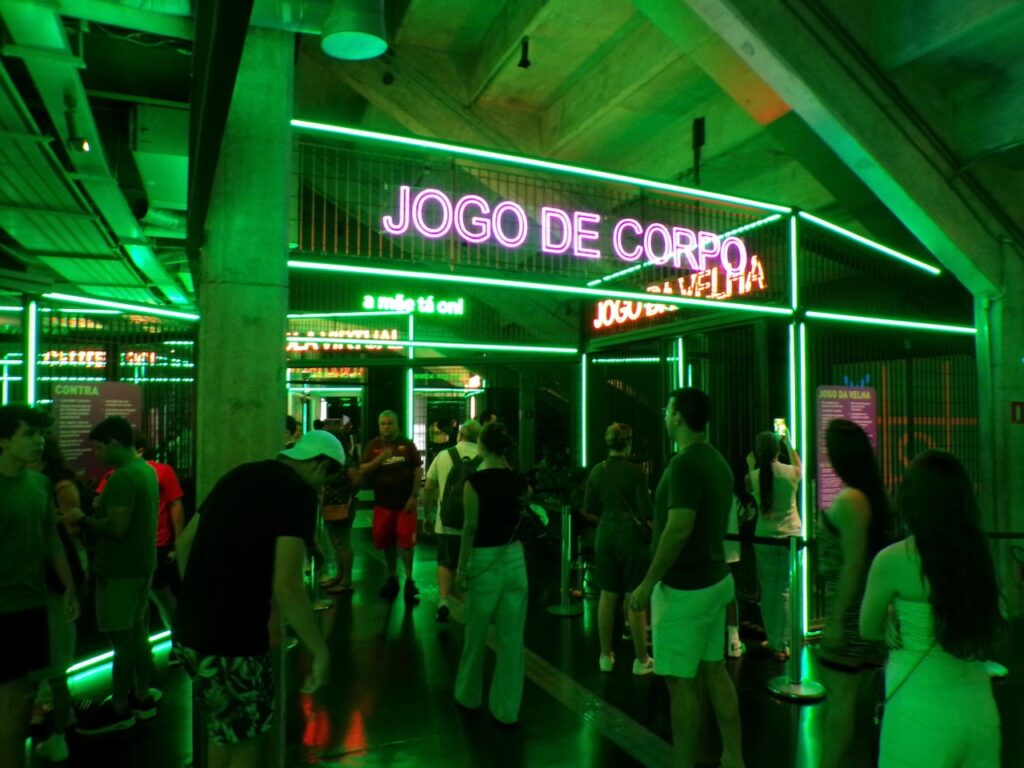 A scene in the Museu do Futebol (Soccer Museum) in São Paulo, Brasil