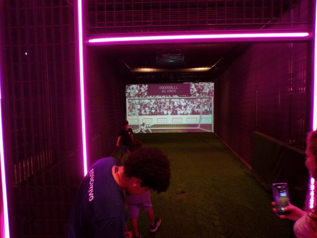 A scene in the Museu do Futebol (Soccer Museum) in São Paulo, Brasil