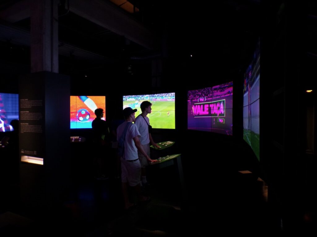 A scene in the Museu do Futebol (Soccer Museum) in São Paulo, Brasil