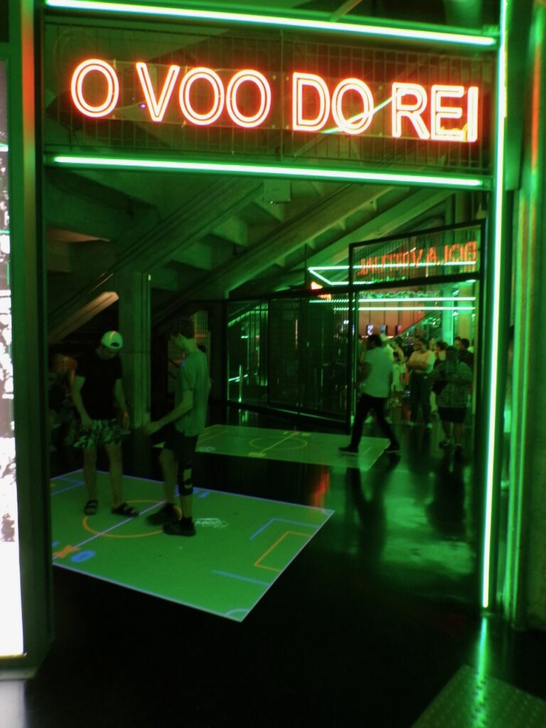 A scene in the Museu do Futebol (Soccer Museum) in São Paulo, Brasil