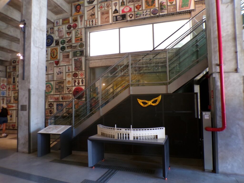 A scene in the Museu do Futebol (Soccer Museum) in São Paulo, Brasil