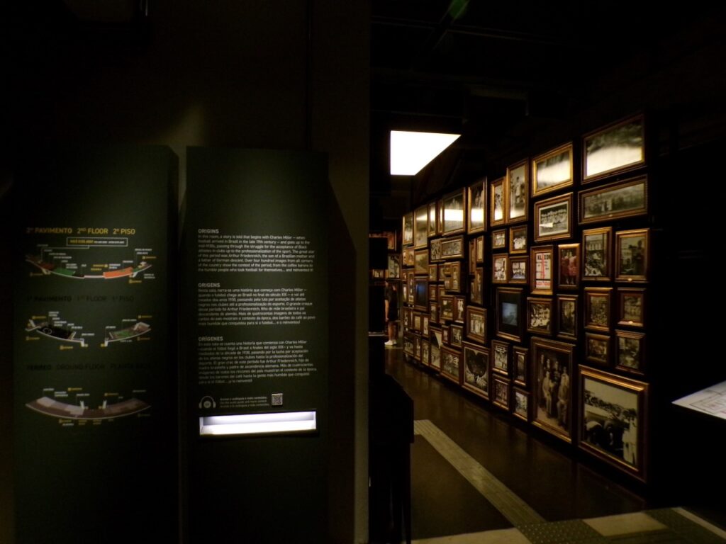 A scene in the Museu do Futebol (Soccer Museum) in São Paulo, Brasil