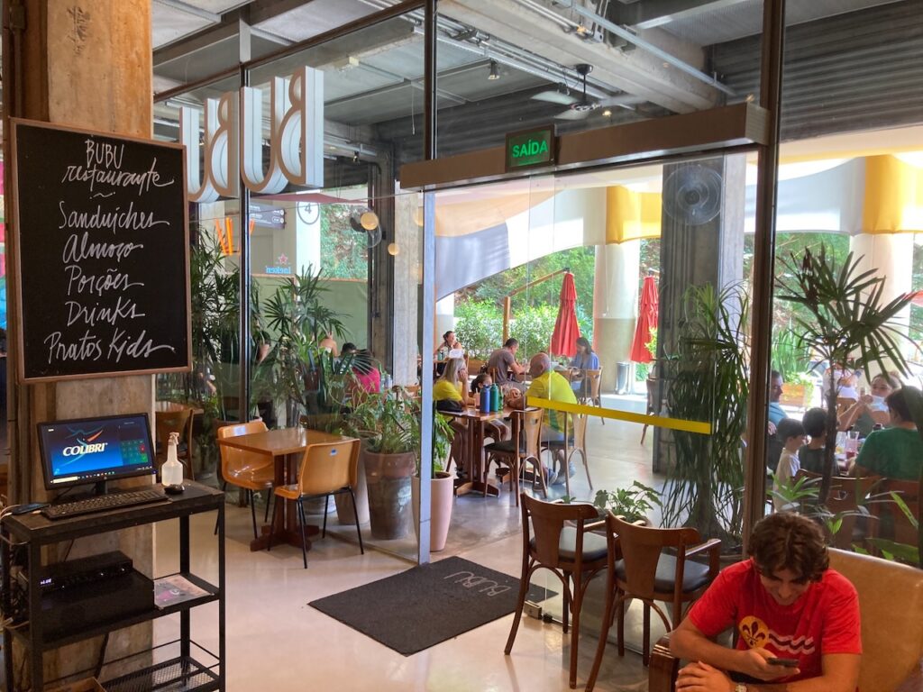 A view of the restaurant and cafe at the Museu do Futebol (Soccer Museum) in São Paulo, Brasil