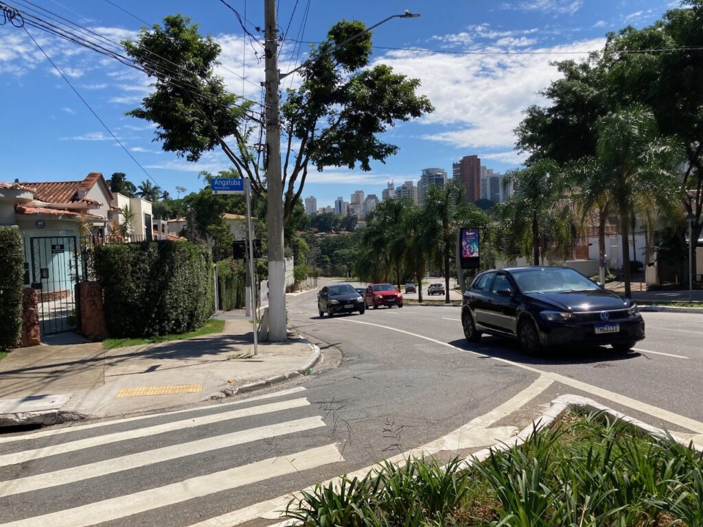 A view on Rua Des. Paulo Passaláqua in Sao Paulo, Brasil