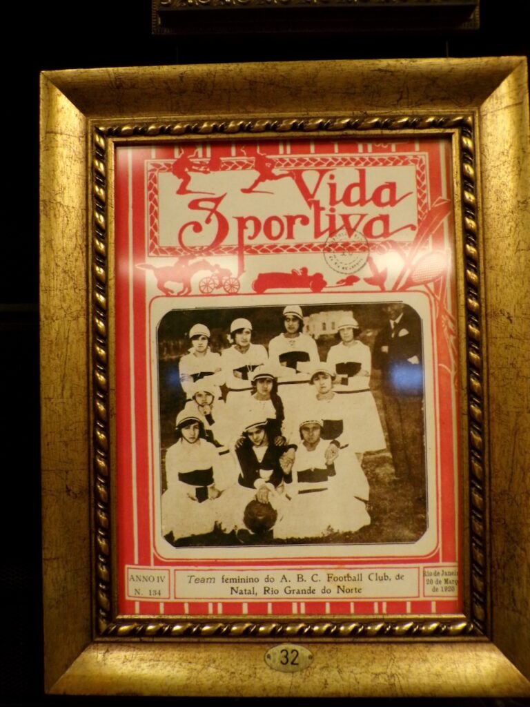 A scene in the Museu do Futebol (Soccer Museum) in São Paulo, Brasil