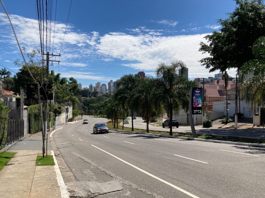A view on Rua Des. Paulo Passaláqua in Sao Paulo, Brasil