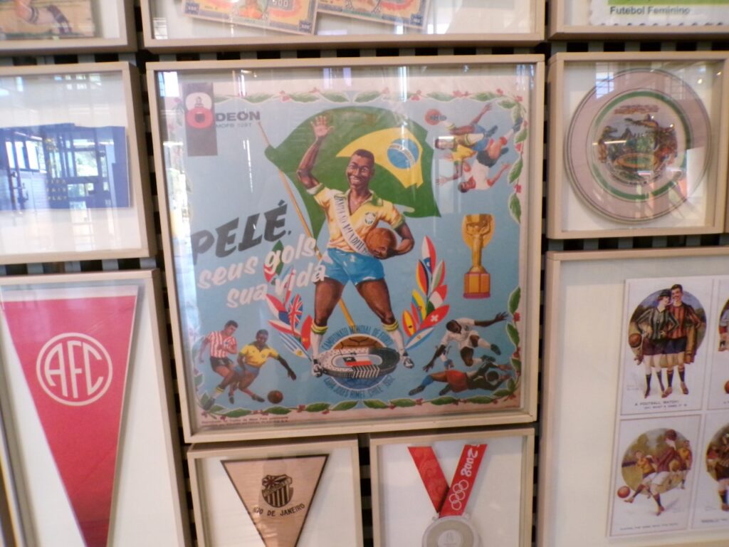A scene in the Museu do Futebol (Soccer Museum) in São Paulo, Brasil