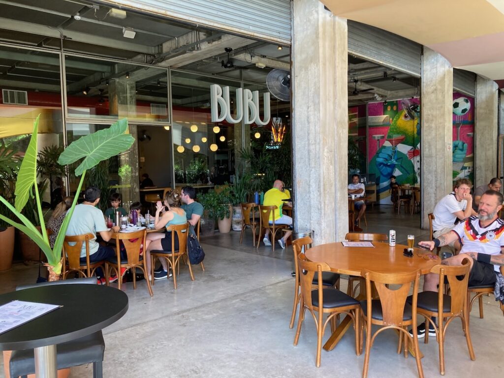 A view of the restaurant and cafe at the Museu do Futebol (Soccer Museum) in São Paulo, Brasil