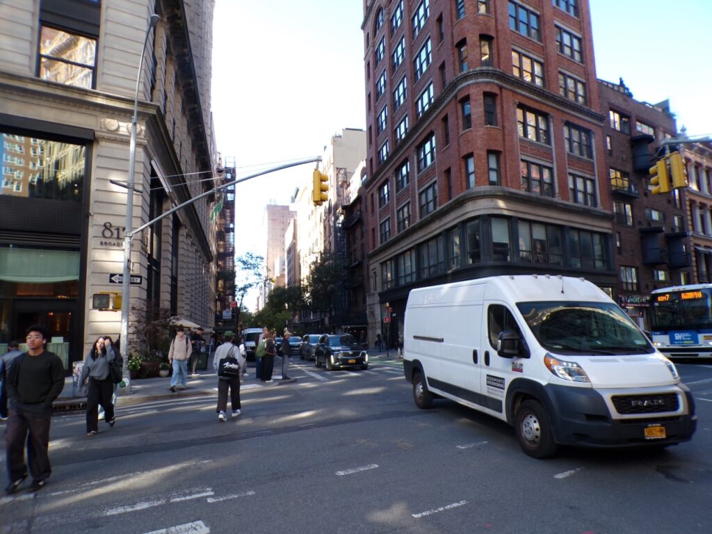 A view of Broadway and East 12th Street in Manhattan, NYC