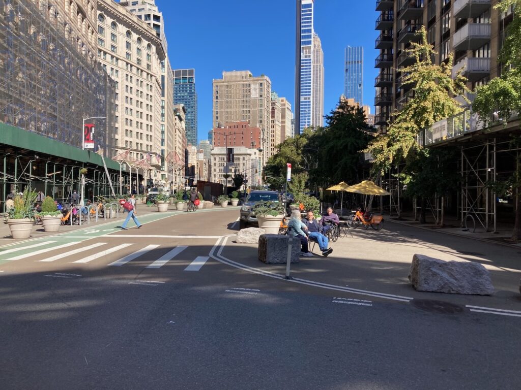 A view near E 23rd Street and Broadway in Manhattan, NYC