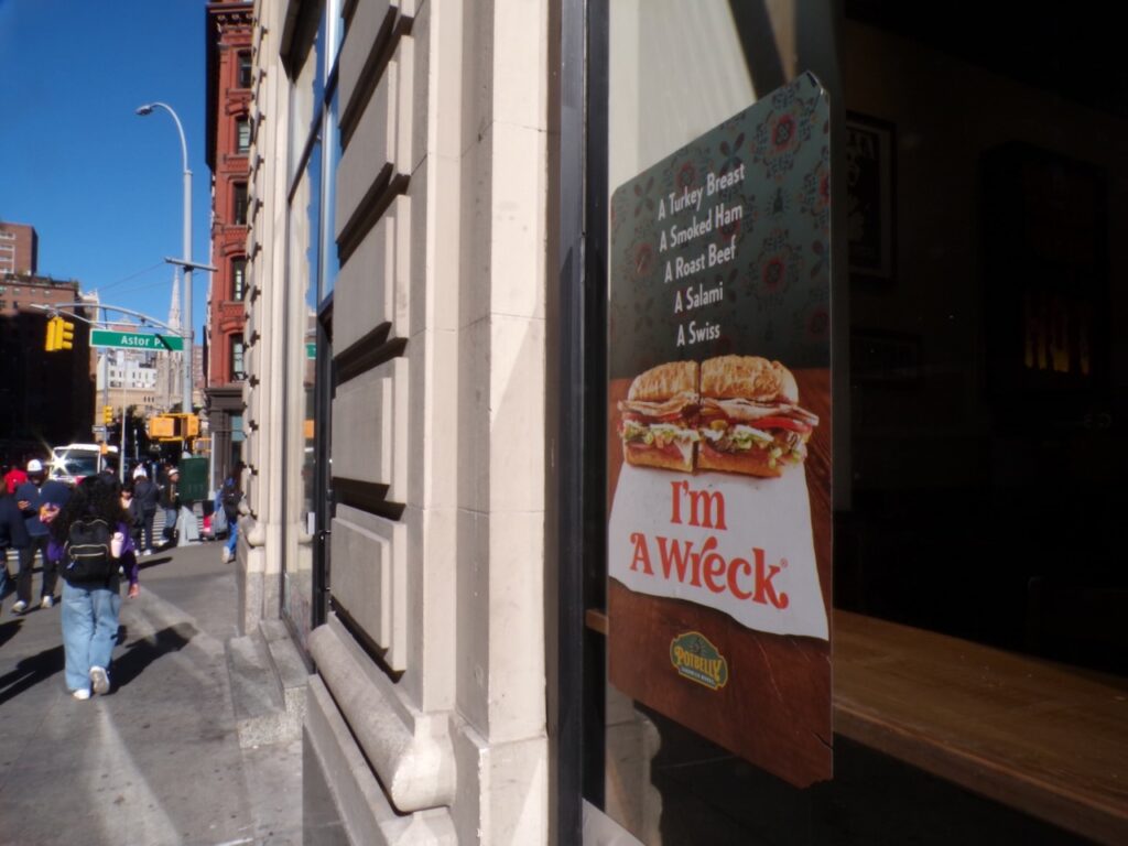 A view near Astor Place and Broadway in Manhattan, NYC