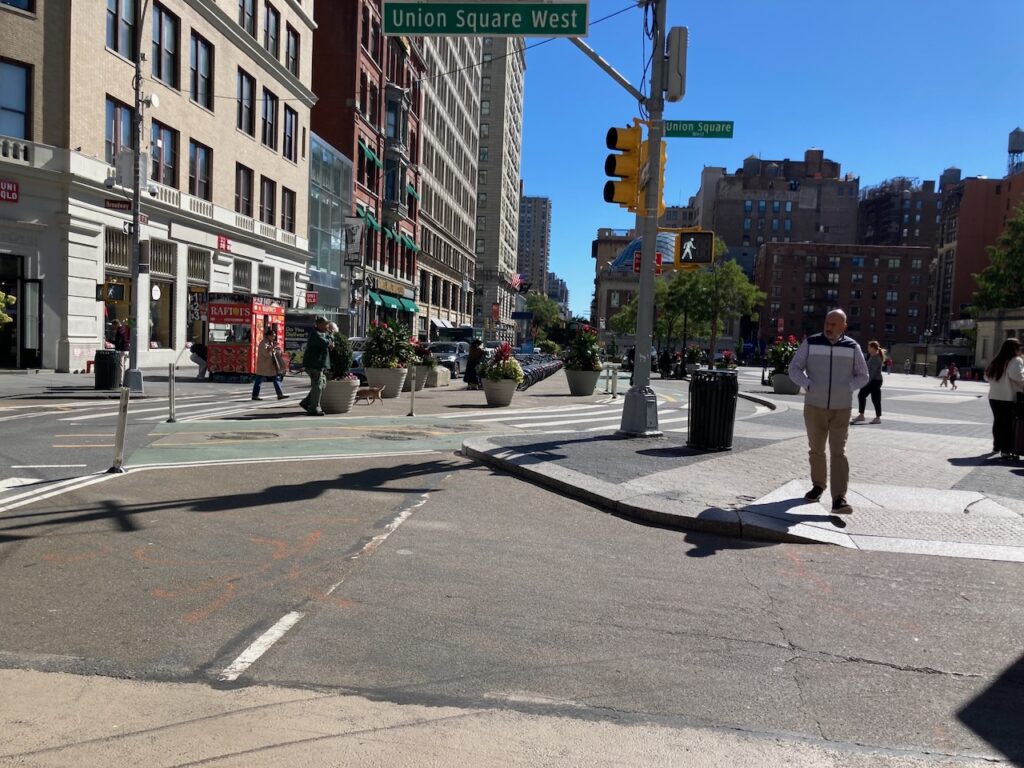 A view near Union Square West in Manhattan, NYC