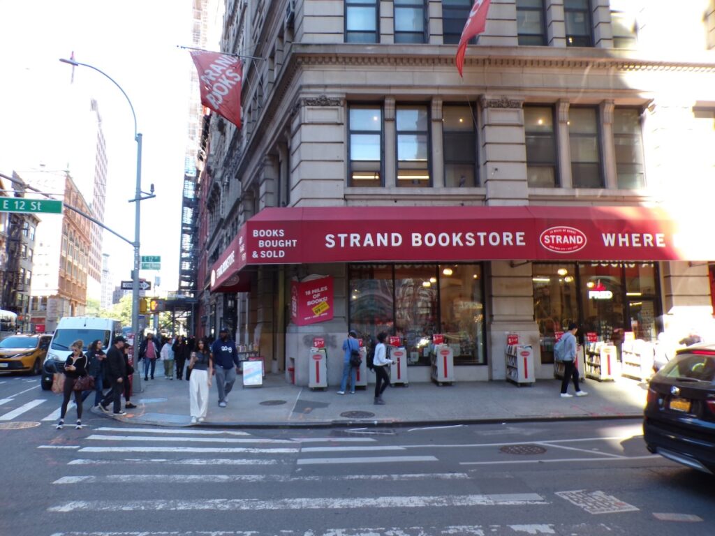 A view of the Strand Bookstore at East 12rh Street and Broadway in Manhattan, NYC