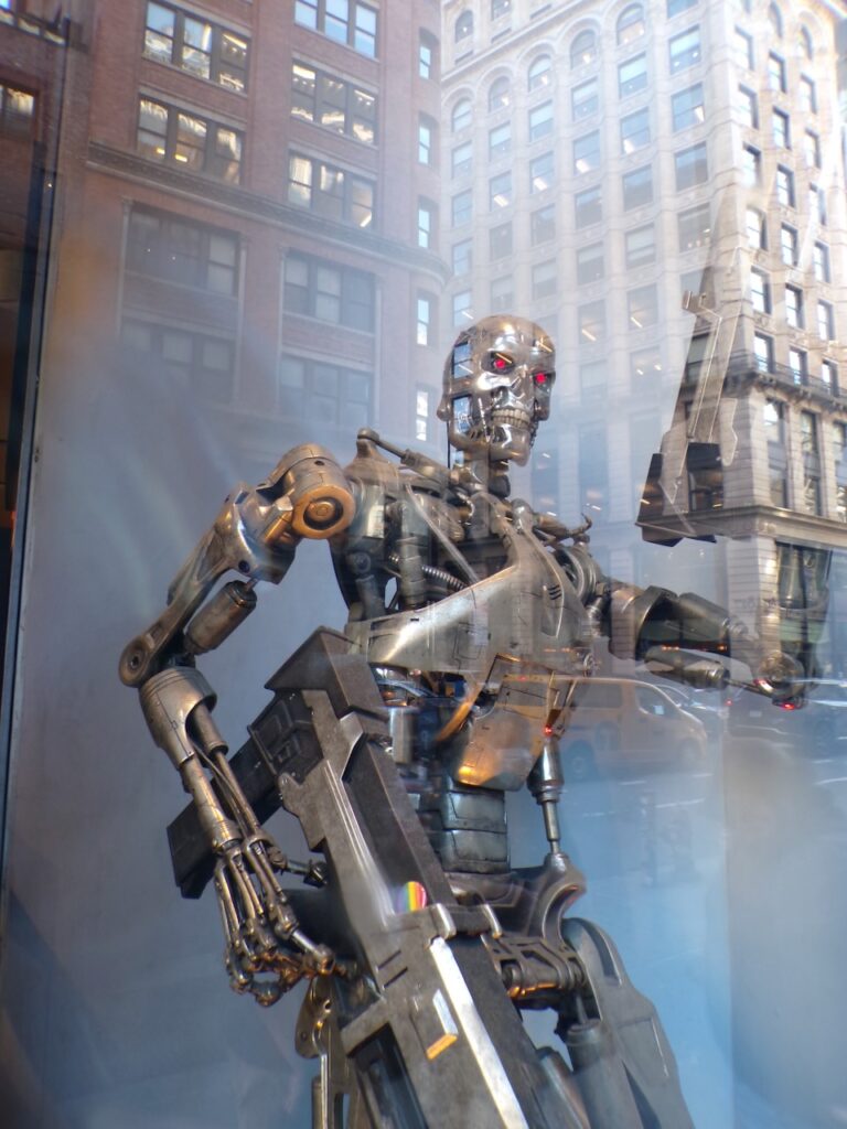A view of a Halloween storefront on Broadway in Manhattan, NYC