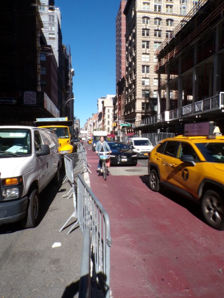 A view of Broadway near Franklin Street in Manhattan, NYC