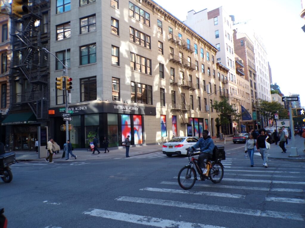A view of the intersection at Broadway and East 13th Street in Manhattan, NYC