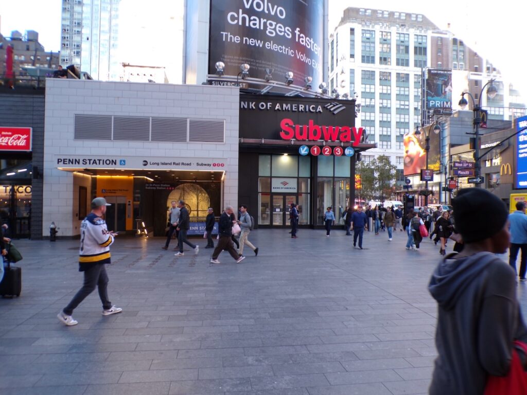 A view near Penn Station in Manhattan, NYC