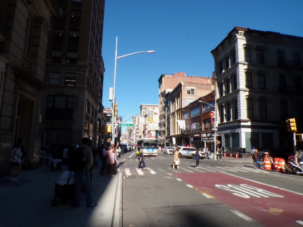 A view of Broadway near Walker Street in Manhattan, NYC