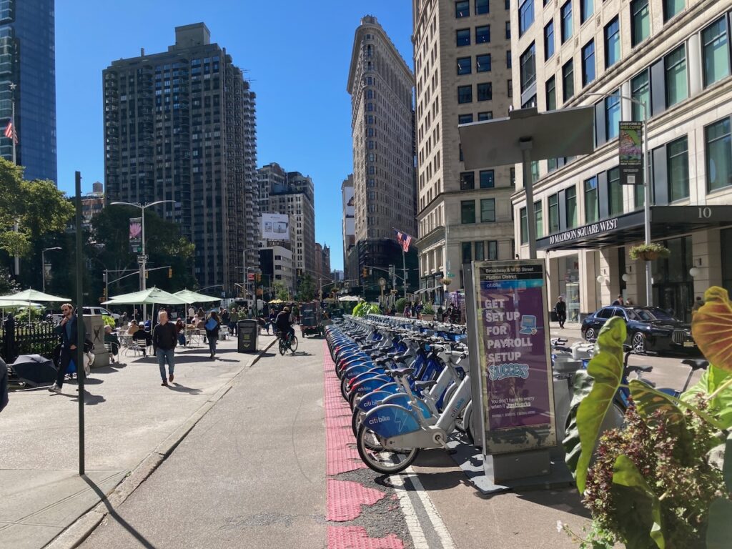 A view of the Flatiron district in Manhattan, NYC