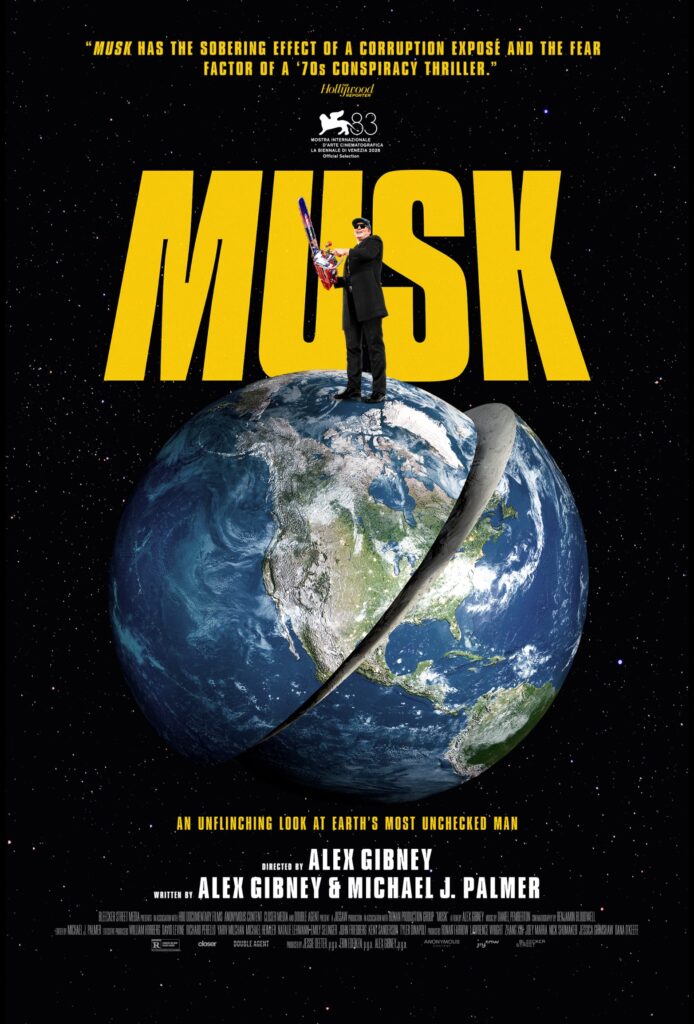 Movie poster for Musk documentary.