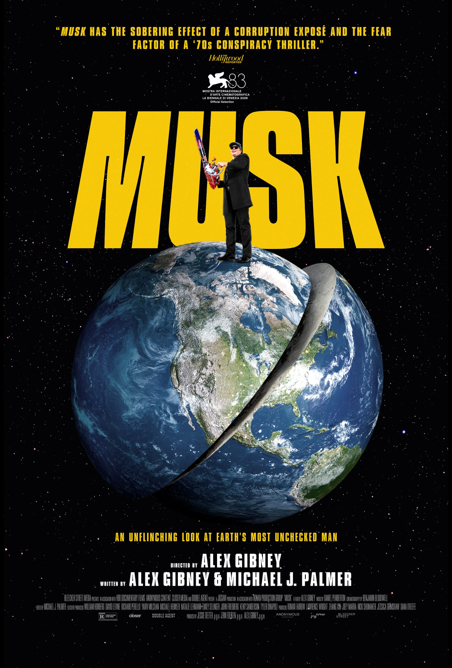 Movie poster for Musk documentary.